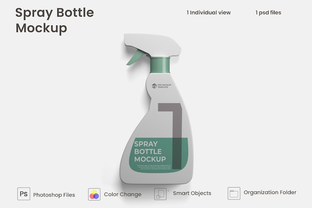 Maquete de garrafa de spray de limpeza psd premium