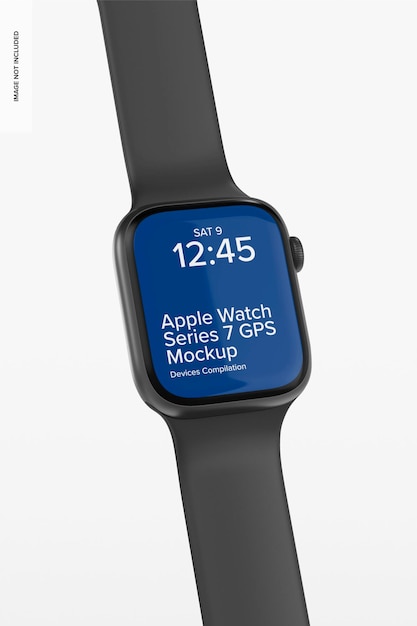 Maquete de GPS Apple Watch série 7, perspectiva