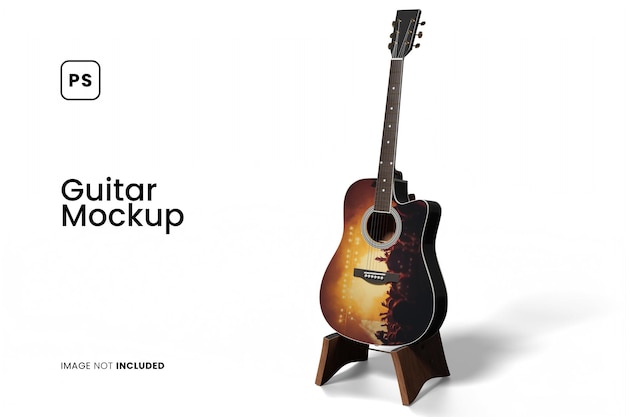 maquete de guitarra psd