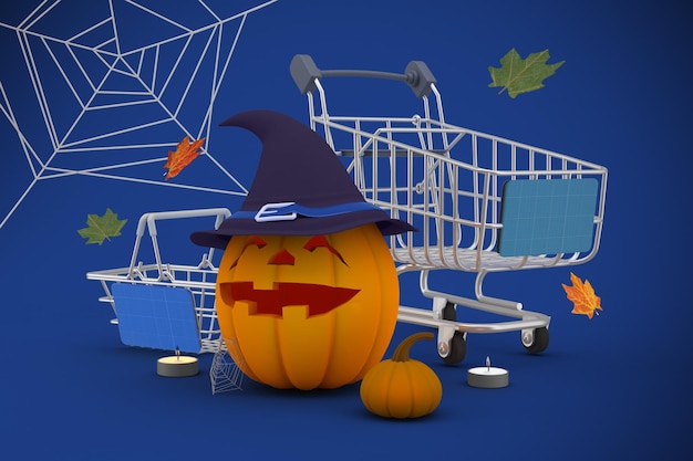 Maquete de Halloween para compras