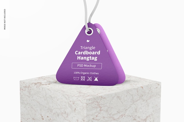 Maquete de hangtag de papelão triangular