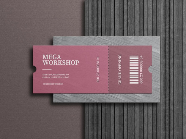 Maquete de ingressos para eventos criativos