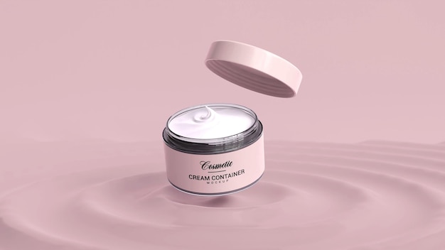 Maquete de jarra de creme