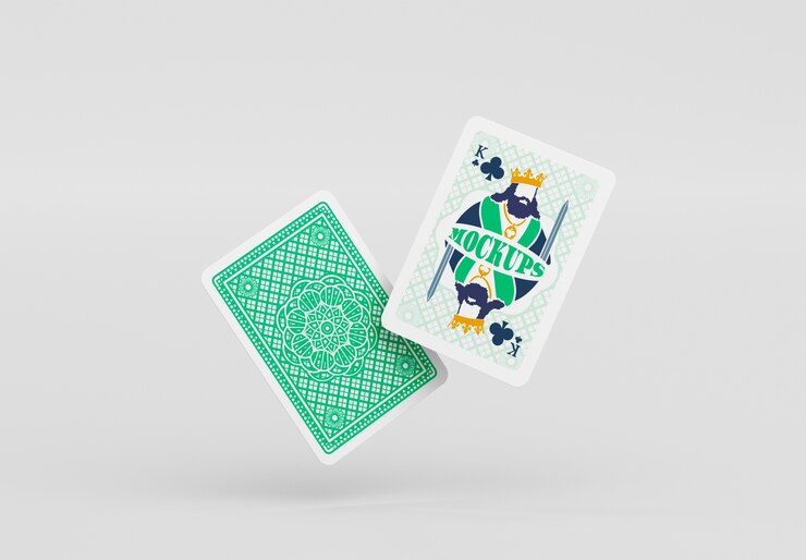 PSD maquete de jogo de cartas de papel