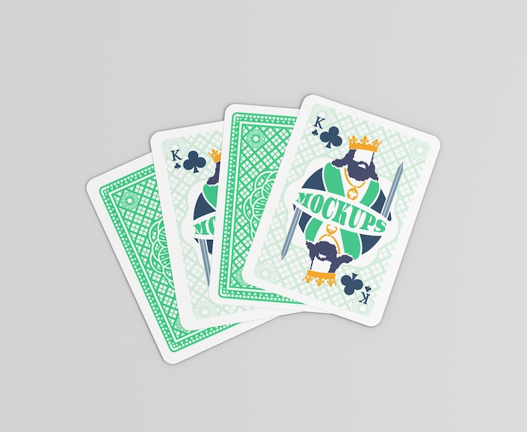 PSD maquete de jogo de cartas de papel