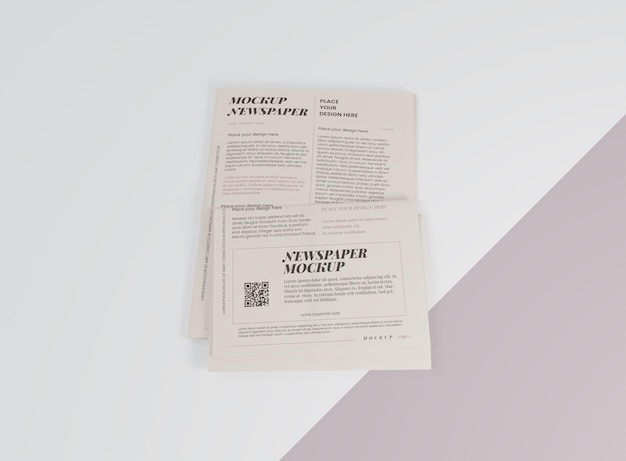 Maquete de jornal de mídia