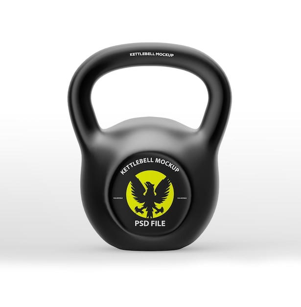 PSD maquete de kettlebell fosco