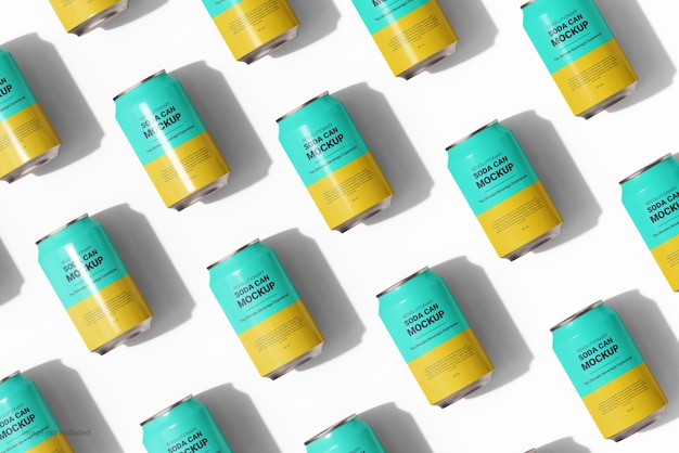 Maquete de lata de refrigerante produtiva para todas as suas necessidades de branding