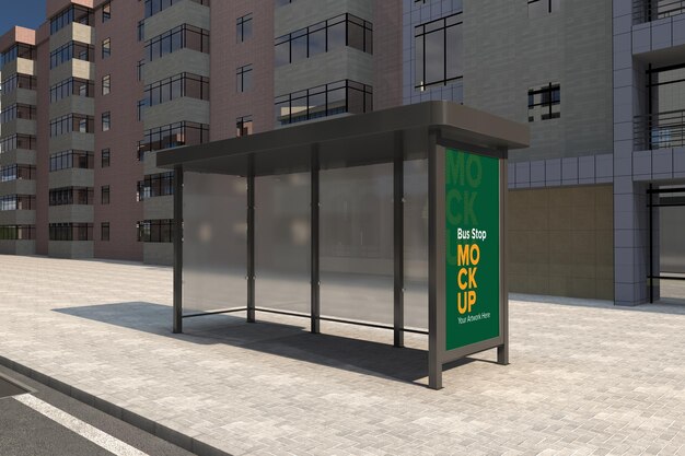 Maquete de letreiro de parada de ônibus