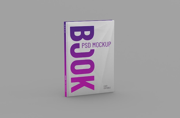 Maquete de livro de capa dura realista de alta qualidade editável em um fundo limpo