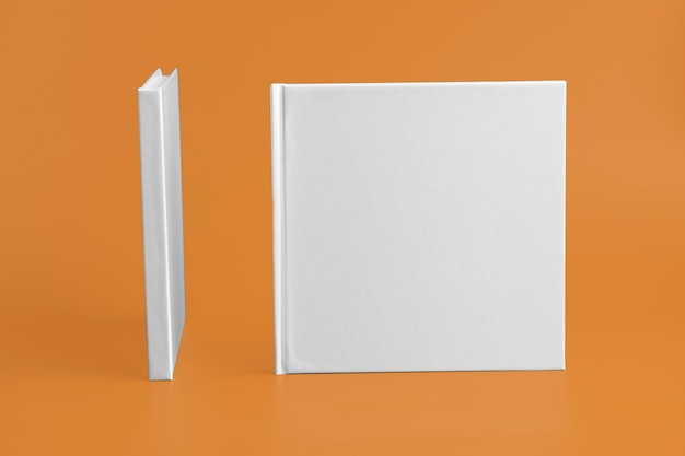 PSD maquete de livro de papel quadrado com capa dura