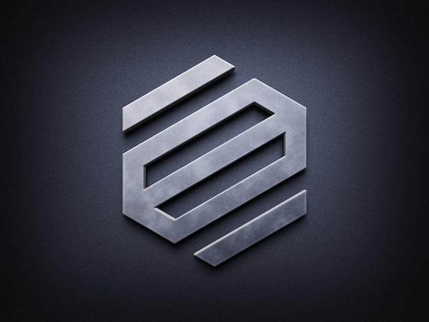 maquete de logotipo 3d com efeito concreto