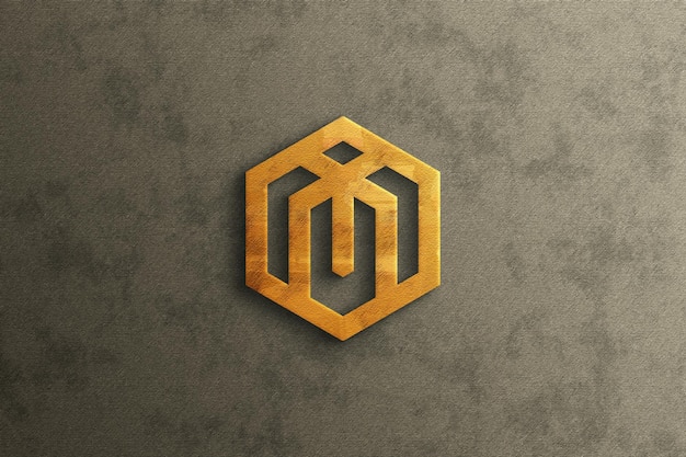 Maquete de logotipo 3D de luxo
