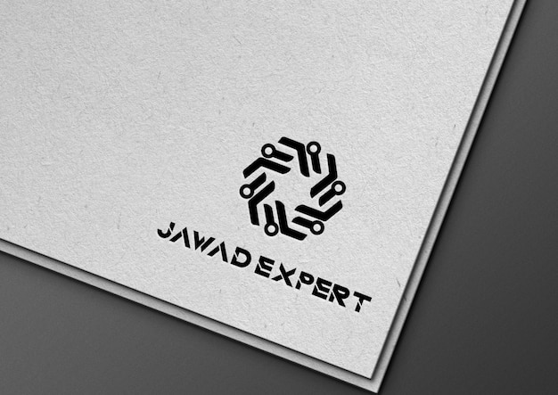 Maquete de logotipo 3D Maquete de logotipo Design Maquete de papel Maquete de logotipo da empresa Maquete mínima de logotipo