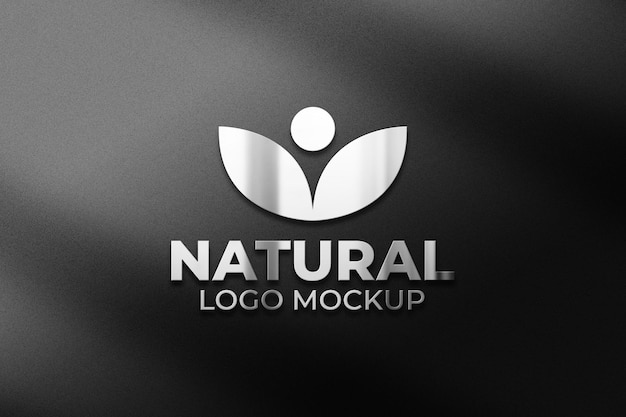 PSD maquete de logotipo 3d natural na parede