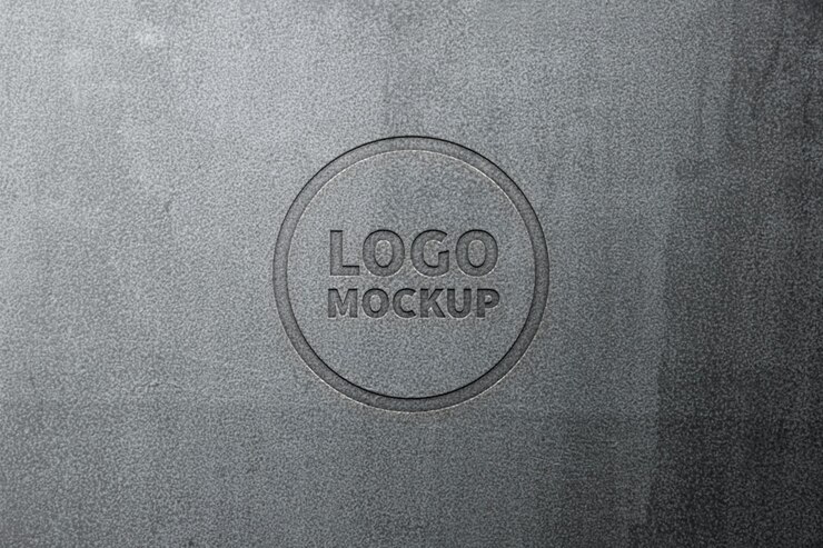 PSD maquete de logotipo 3d