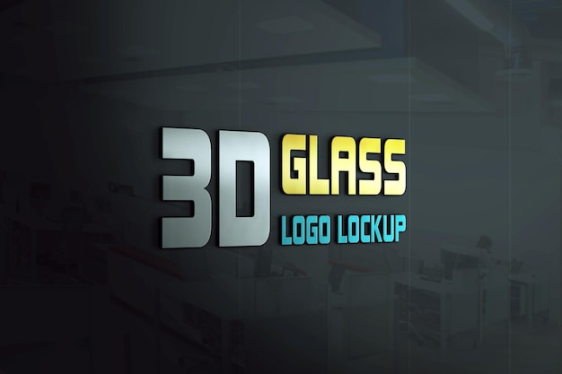 Maquete de logotipo 3dd psd