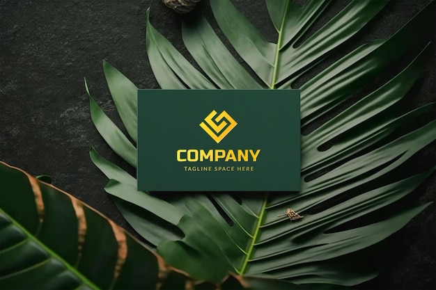 PSD maquete de logotipo de cartão de luxo com efeito de impressão de folha dourada
