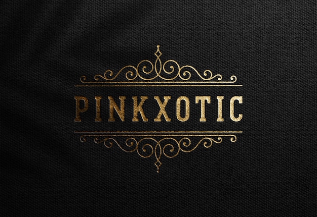 Maquete de logotipo de luxo em papel preto
