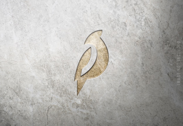 PSD maquete de logotipo de luxo em textura de mármore