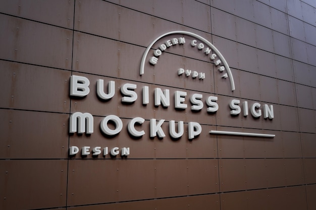 Maquete de logotipo de marca na construção