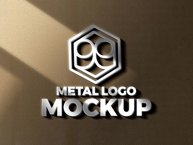 Maquete de logotipo de metal