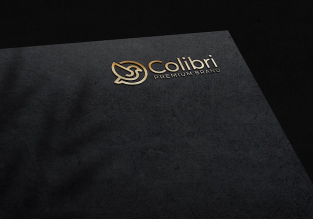 Maquete de logotipo de ouro 3d de luxo