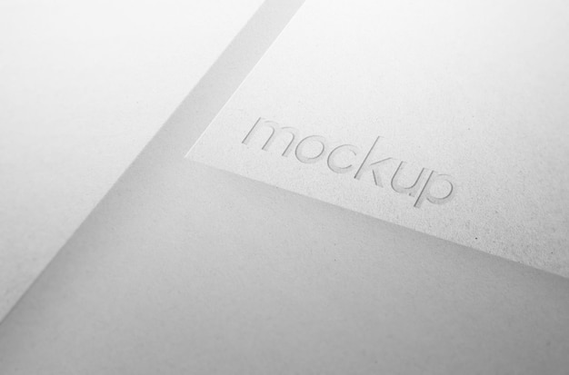 Maquete de logotipo de papel mínimo
