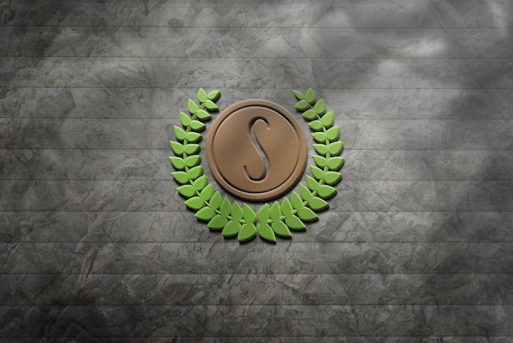 PSD maquete de logotipo de sinal de marca realista