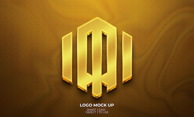 PSD maquete de logotipo de textura de ouro de luxo