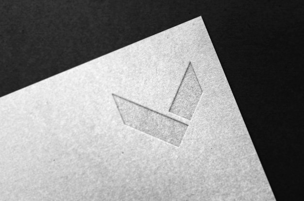 Maquete de logotipo em papel ofício
