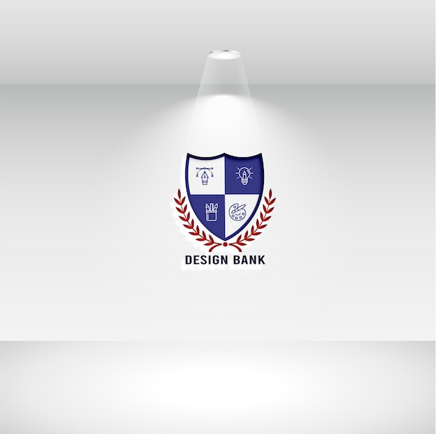 Maquete de logotipo em relevo psd com luz