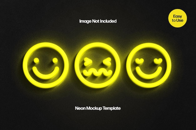 Maquete de logotipo neon vívido
