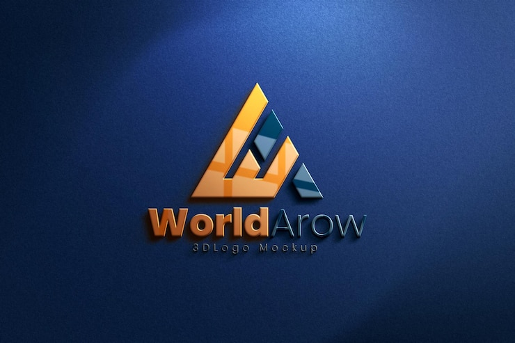 Maquete de logotipo refletivo realista 3D perfeito