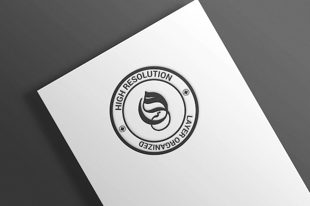 Maquete de logotipo simples e minimalista