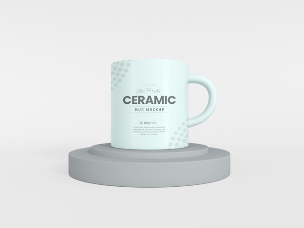 PSD maquete de marca de caneca de café de cerâmica