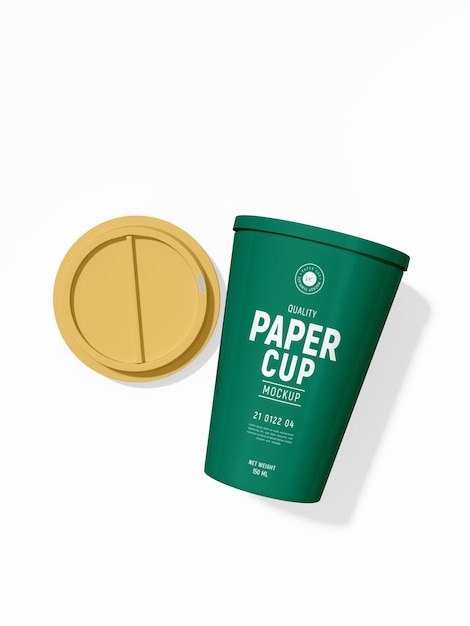 PSD maquete de marca de copo de papel para retirar