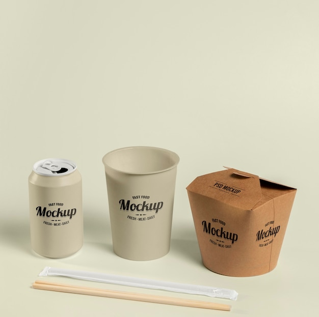 Maquete de marca de fast food