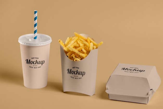 Maquete de marca de fast food