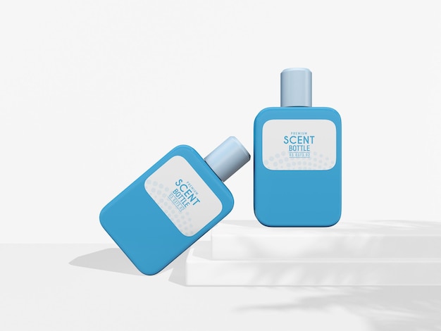 Maquete de marca de frasco de spray de perfume de luxo