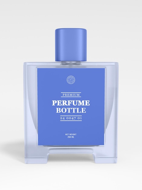 Maquete de marca de garrafa de perfume de vidro de luxo