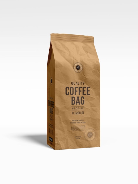 Maquete de marca de saco de café de papel kraft
