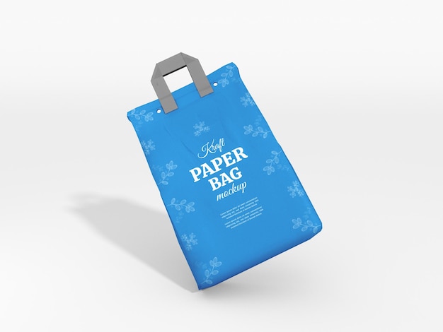 Maquete de marca de sacola de compras de papel kraft