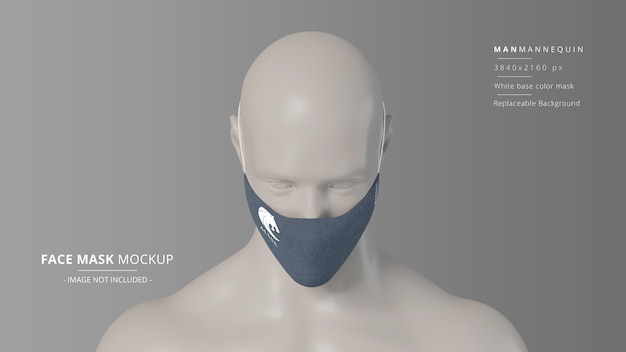 PSD maquete de máscara de tecido realista