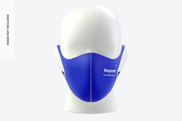 PSD maquete de máscara facial de proteção de neoprene