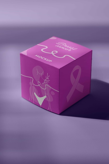 PSD maquete de merchandising do dia do câncer de mama