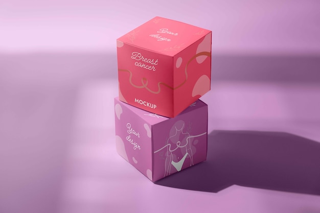 Maquete de merchandising do dia do câncer de mama