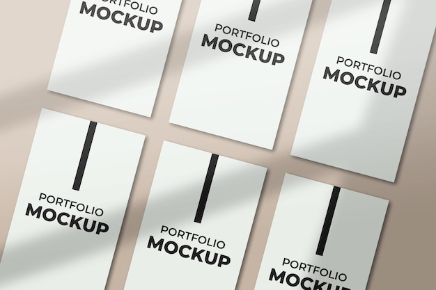 Maquete de modelo de portfólio minimalista
