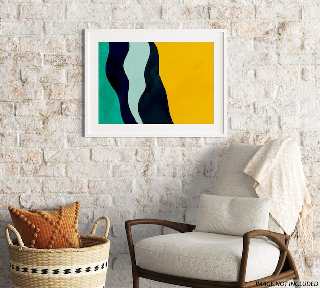 Maquete de moldura de estilo Boho