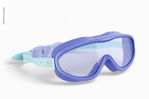 Maquete de óculos de natação
